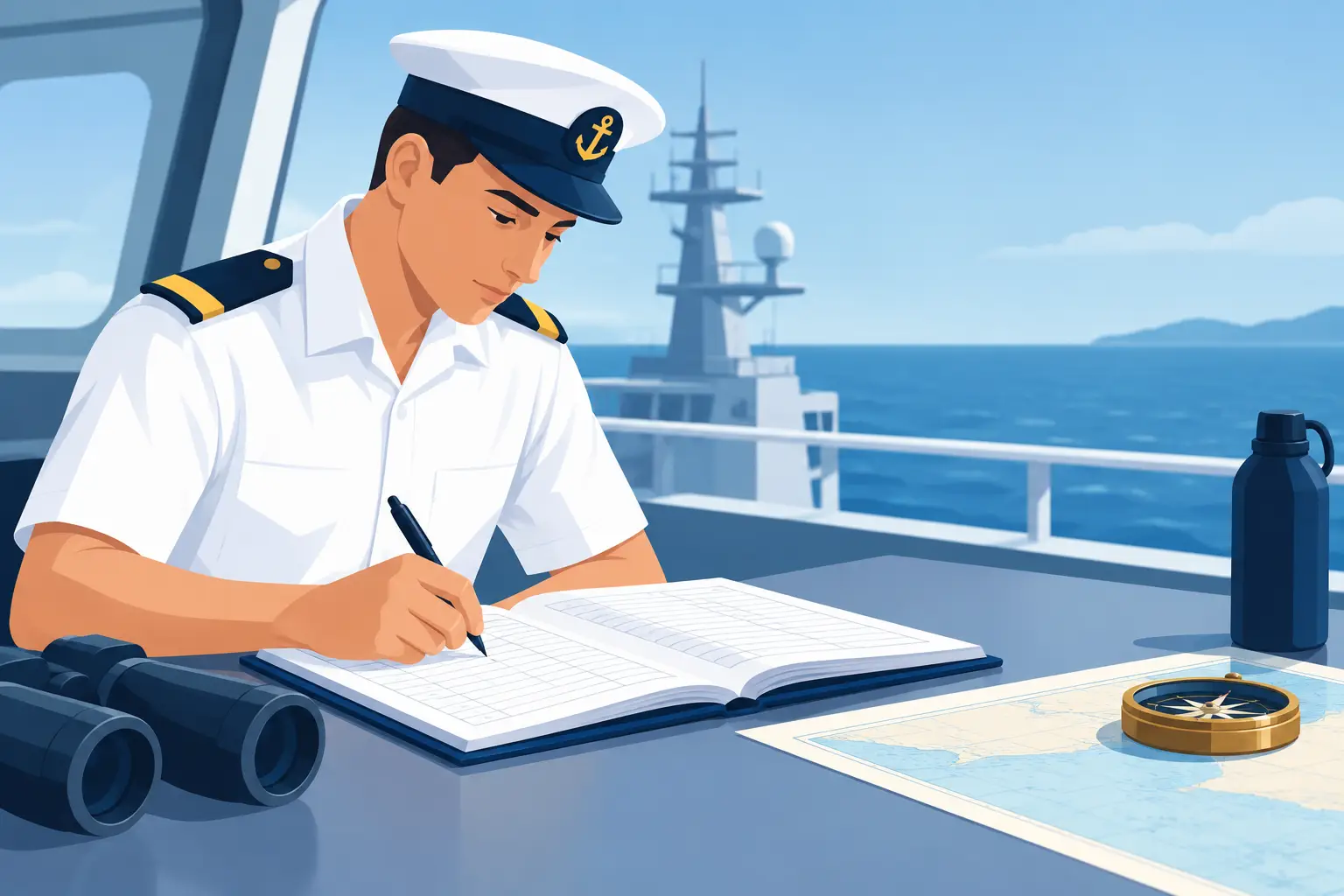 Cadet Sea Service Logbook: Record Time Right